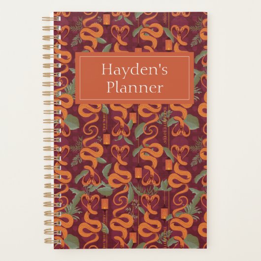 Serpent Luxe Patroon - De Witte Lotus Planner (Voorkant)