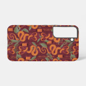 Serpent Luxe Patroon - De Witte Lotus Samsung Galaxy Hoesje (Achterkant horizontaal)