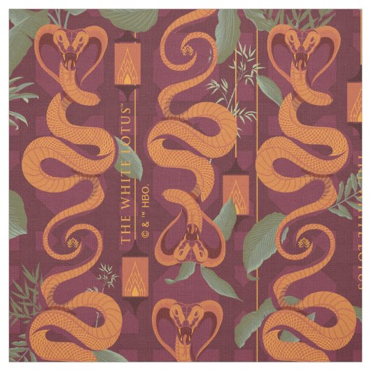 Serpent Luxe Patroon - De Witte Lotus Stof (Swatch)