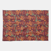 Serpent Luxe Patroon - De Witte Lotus Theedoek (Horizontaal)