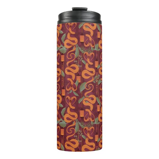 Serpent Luxe Patroon - De Witte Lotus Thermosbeker (Voorkant)