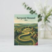 Serpent Mound Ohio Briefkaart (Staand voorkant)