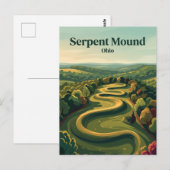 Serpent Mound Ohio Briefkaart (Voorkant / Achterkant)