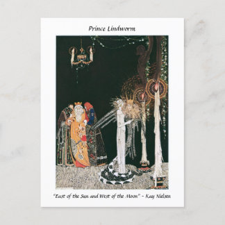 Serpent Prince Wedding Art Nouveau fantasie Briefkaart