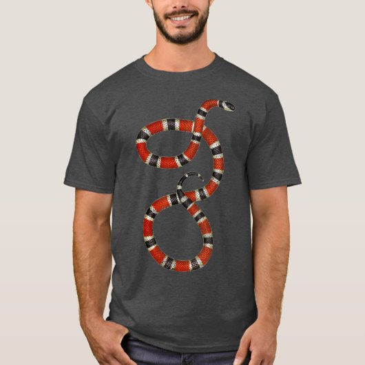 Serpent Red Black Coral Snake Educational T-shirt (Voorkant)