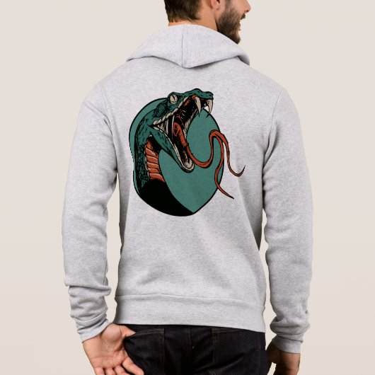 Serpent tattoo old school snake hoodie (Achterkant)