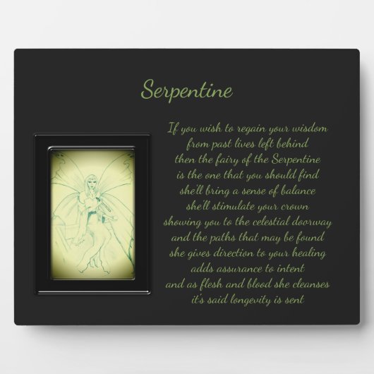 Serpentine Crystal Fairy Fotoplaat (Voorkant)