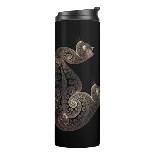 Serpentine fractal cat thermosbeker (Gedraaid links)