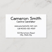 Serpentine Green Leash & Heart Chain Visitekaartje (Achterkant)