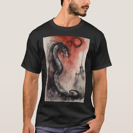 "Serpentine Majesteit: Laat de Draak los" T-shirt (Voorkant)