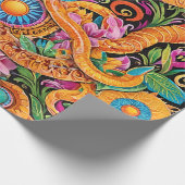 Serpentine Maya Mexicaanse Sun Dance Cadeaupapier (Hoek)