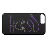 Serpentine Paarse looi- en hartketting Case-Mate iPhone Case (Achterkant (Horizontaal))