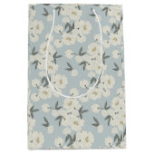 Serpentine pioenroos- wit en lichtblauw medium cadeauzakje (Voorkant)