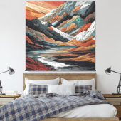 Serpentine Valley Canvas Afdruk (Insitu (Slaapkamer))