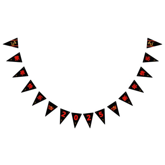 Serpent's Blessing 新年快乐 2025" Vlaggetjes (Alle)