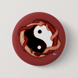 Serpents Dual (Red) Ronde Button 5,7 Cm