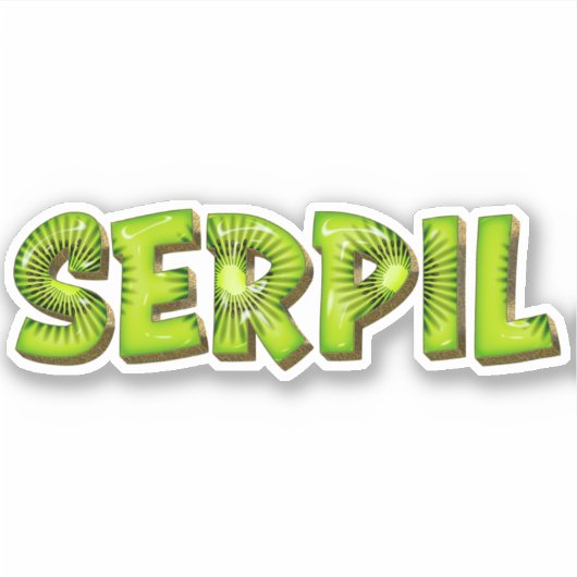 Serpil Name Kiwi Design Aufkleber Sticker (Voorkant)