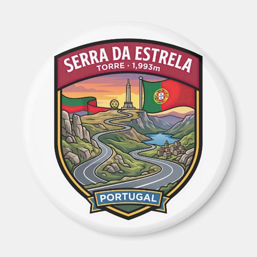 Serra da Estrela Bergweg Magneet (Voorkant)
