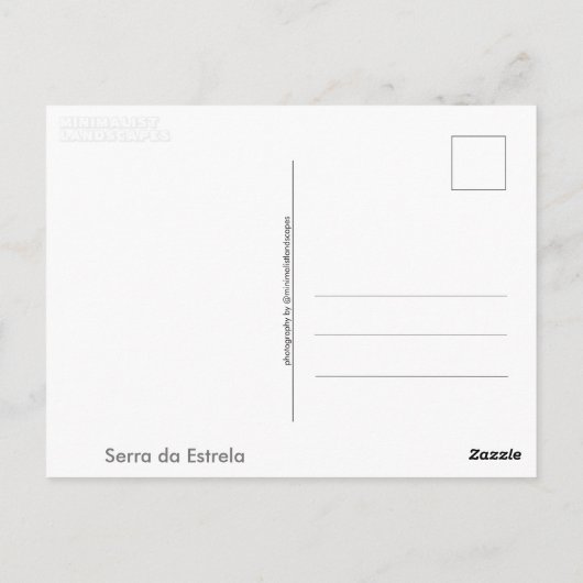 Serra da Estrela (Portugal) Briefkaart (Achterkant)
