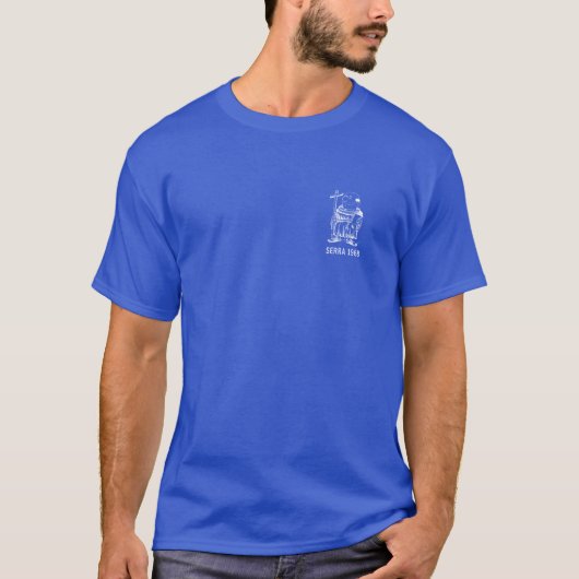 Serra Padre 1968-Blue T-shirt (Voorkant)