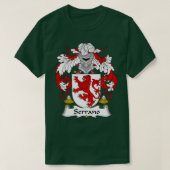 Serrano Coat of Arms Family Crest T-shirt (Design voorkant)
