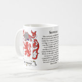 Serrano Family Coat of Arms Mok (Voorkant links)