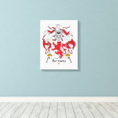 Serrano Family Crest Canvas Afdruk (Insitu (Houten vloer))