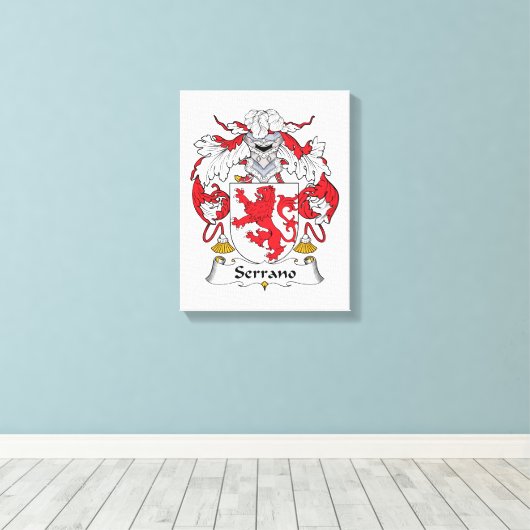Serrano Family Crest Canvas Afdruk (Insitu (Houten vloer))