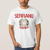 Serrano Italiaanse achternaam T-shirt (Voorkant)