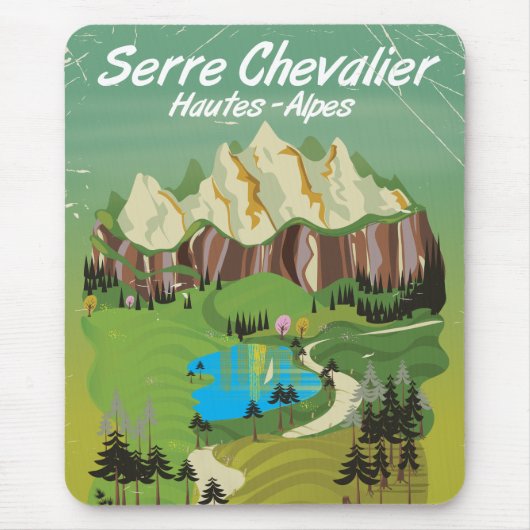 Serre Chevalier, Frankrijk ski reisposter Muismat (Voorkant)