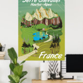 Serre Chevalier, Frankrijk ski reisposter Poster (Thuiskantoor)