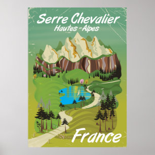 Serre Chevalier, Franse skiposter Poster