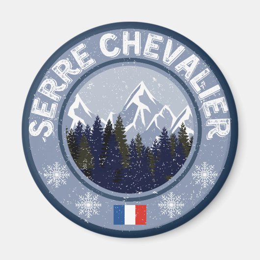 Serre Chevalier Ski Station Magneet (Voorkant)
