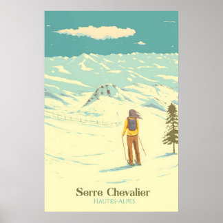 Serre Chevalier Skigebied Reisposter Poster