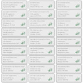 serre | Individuele gast Adresetiketten Sticker (Voorkant)