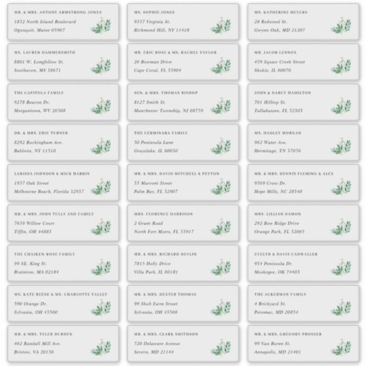 serre | Individuele gast Adresetiketten Sticker (Voorkant)