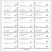 serre | Individuele gast Adresetiketten Sticker (Vel)