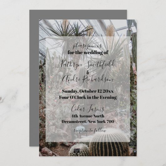 serre kaart (Voorkant / Achterkant)