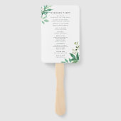 serre | Waterverf Botanisch huwelijksprogramma Handwaaier (Achterkant)