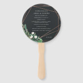 serre | Waterverf Botanisch huwelijksprogramma Handwaaier (Voorkant)