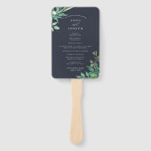 serre | Waterverf Botanisch huwelijksprogramma Handwaaier (Voorkant)