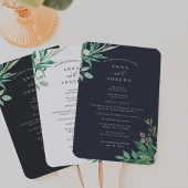 serre | Waterverf Botanisch huwelijksprogramma Handwaaier