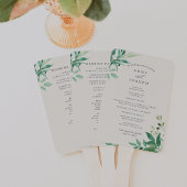 serre | Waterverf Botanisch huwelijksprogramma Handwaaier