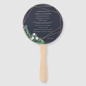 serre | Waterverf Botanisch huwelijksprogramma Handwaaier (Voorkant)