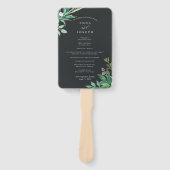 serre | Waterverf Botanisch huwelijksprogramma Handwaaier (Voorkant)