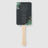 serre | Waterverf Botanisch huwelijksprogramma Handwaaier (Achterkant)