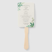 serre | Waterverf Botanisch huwelijksprogramma Handwaaier (Voorkant)