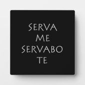 Serva me servabo de fotoplaat (Voorkant)