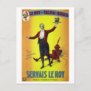 Servais Leroy Rested  Magicia Poster Briefkaart