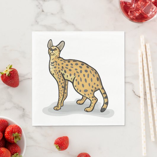 Serval Animal Napkins Servet (Insitu)